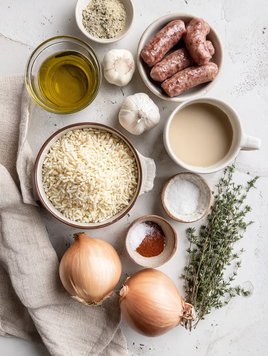 Creamy Chicken Sausage Orzo