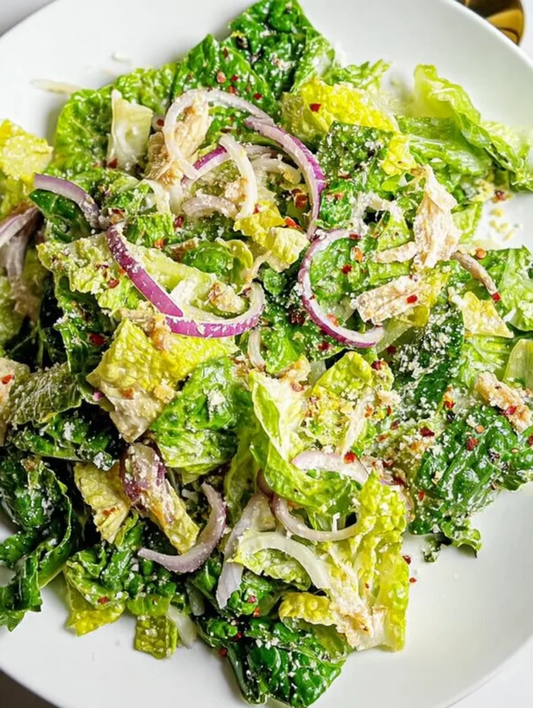 Lemon Parmesan Lettuce Salad