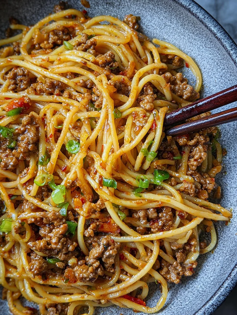 Asian Ground Beef Noodles