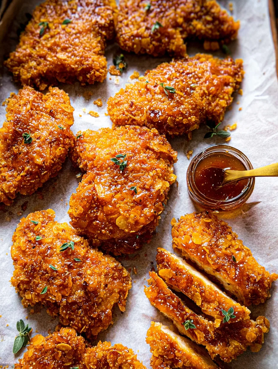 Baked Crunchy Hot Honey Chicken