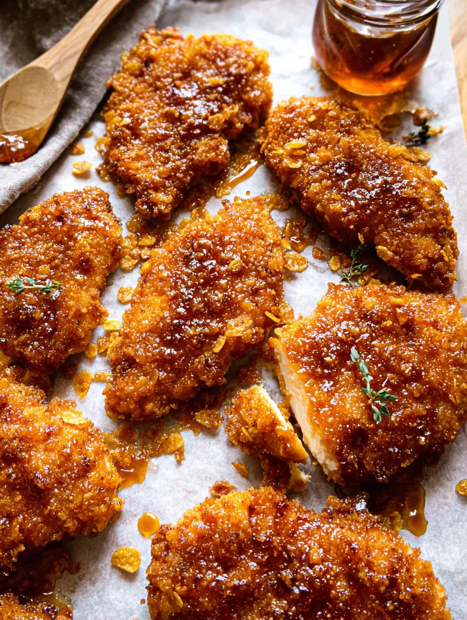 Baked Crunchy Hot Honey Chicken