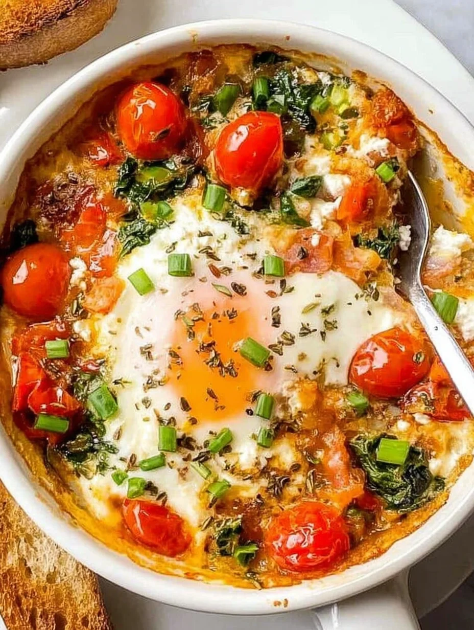 Baked Feta Eggs