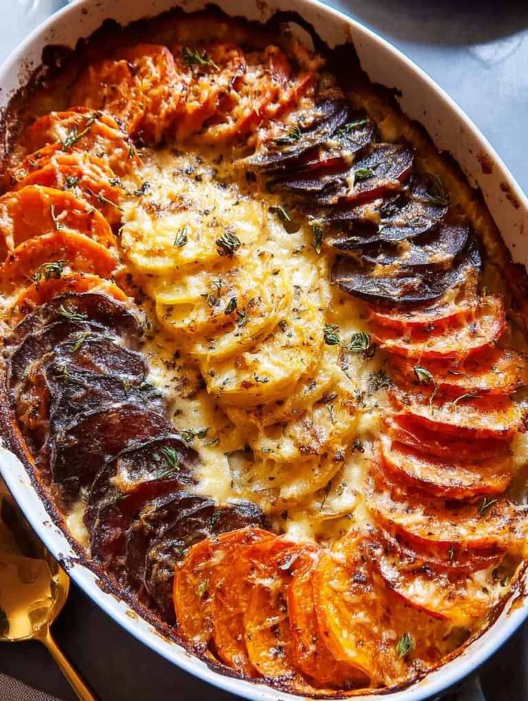 Cheesy Root Vegetable Gratin