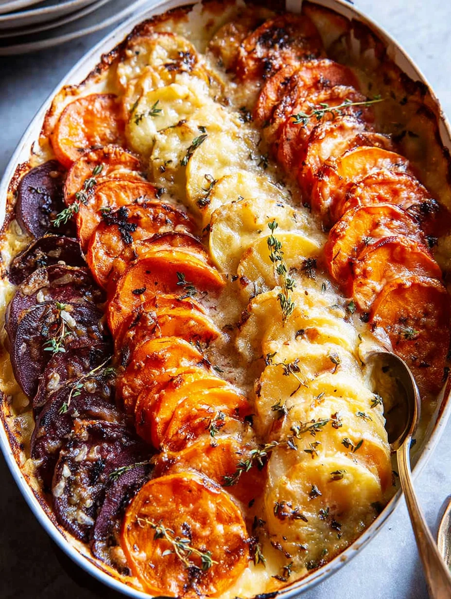 Cheesy Root Vegetable Gratin