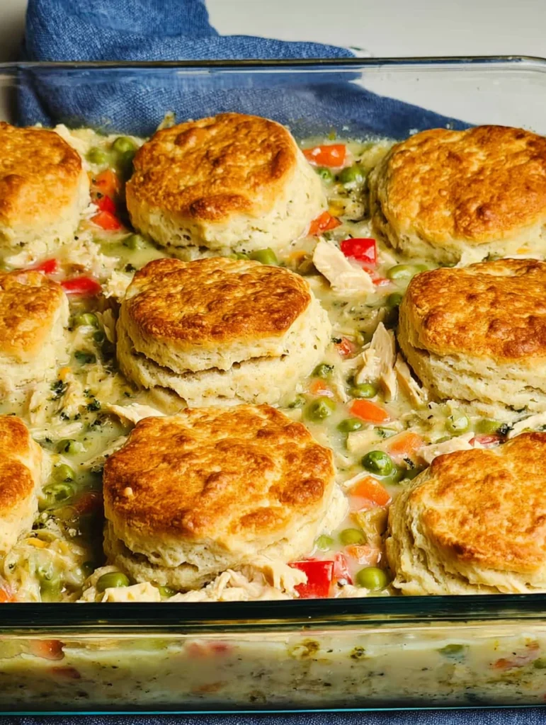 Chicken Pot Pie with Biscuits