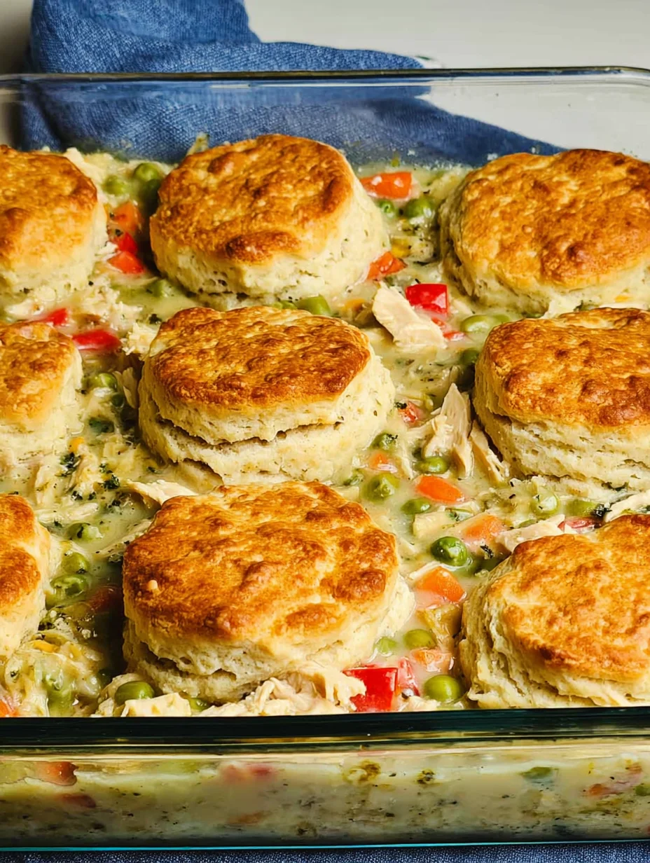 Chicken Pot Pie with Biscuits