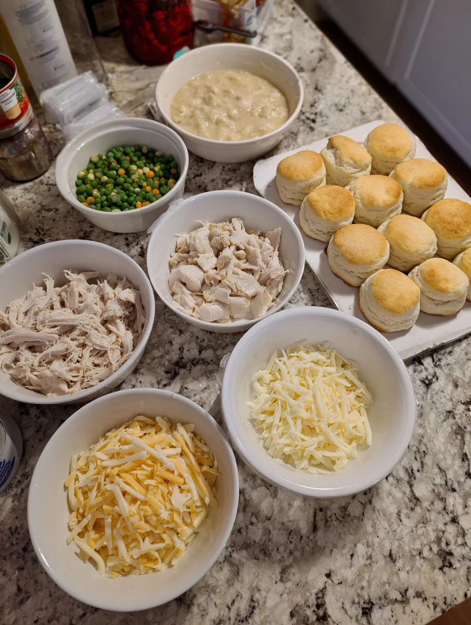 Chicken Pot Pie with Biscuits
