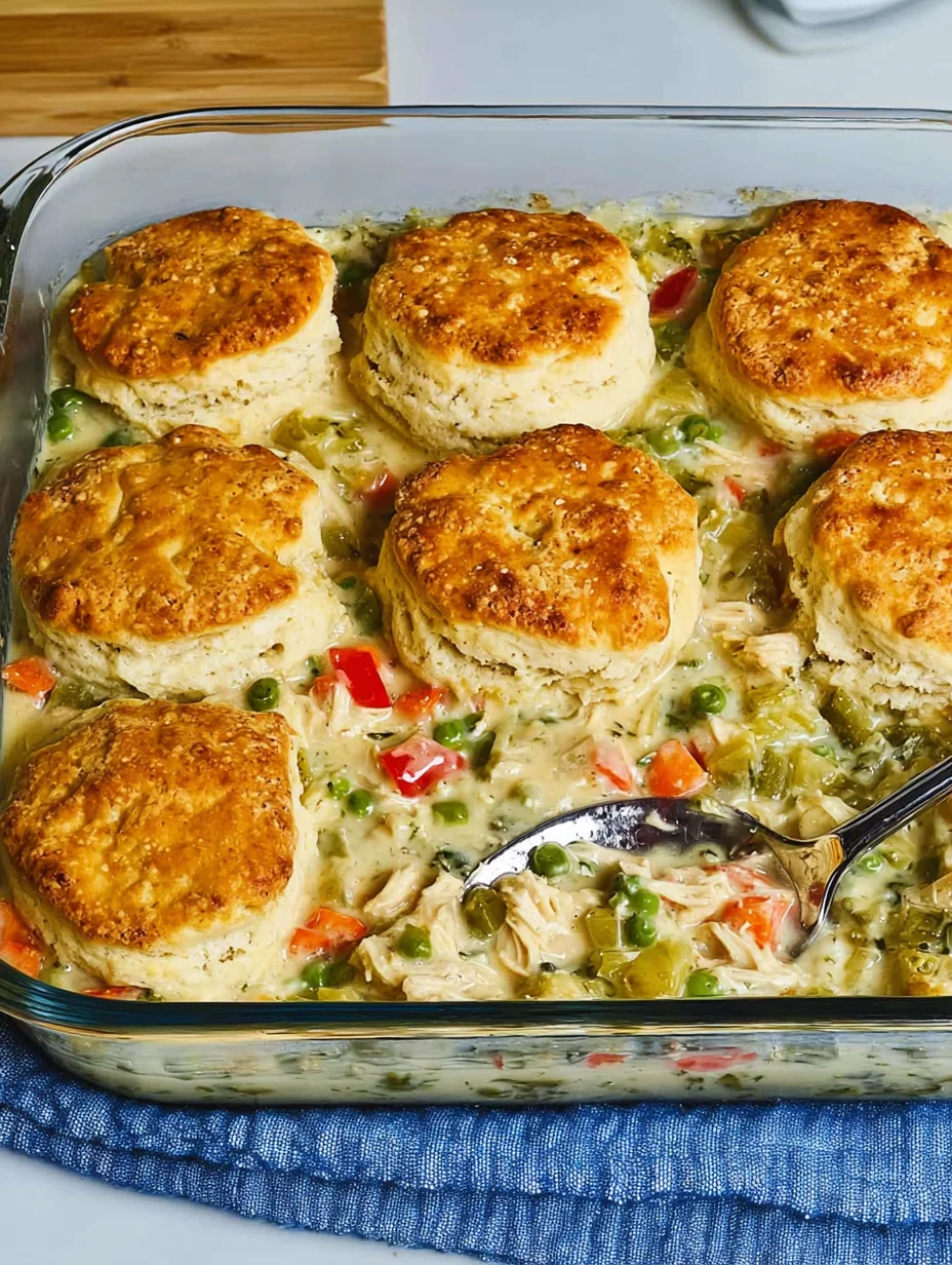 Chicken Pot Pie with Biscuits