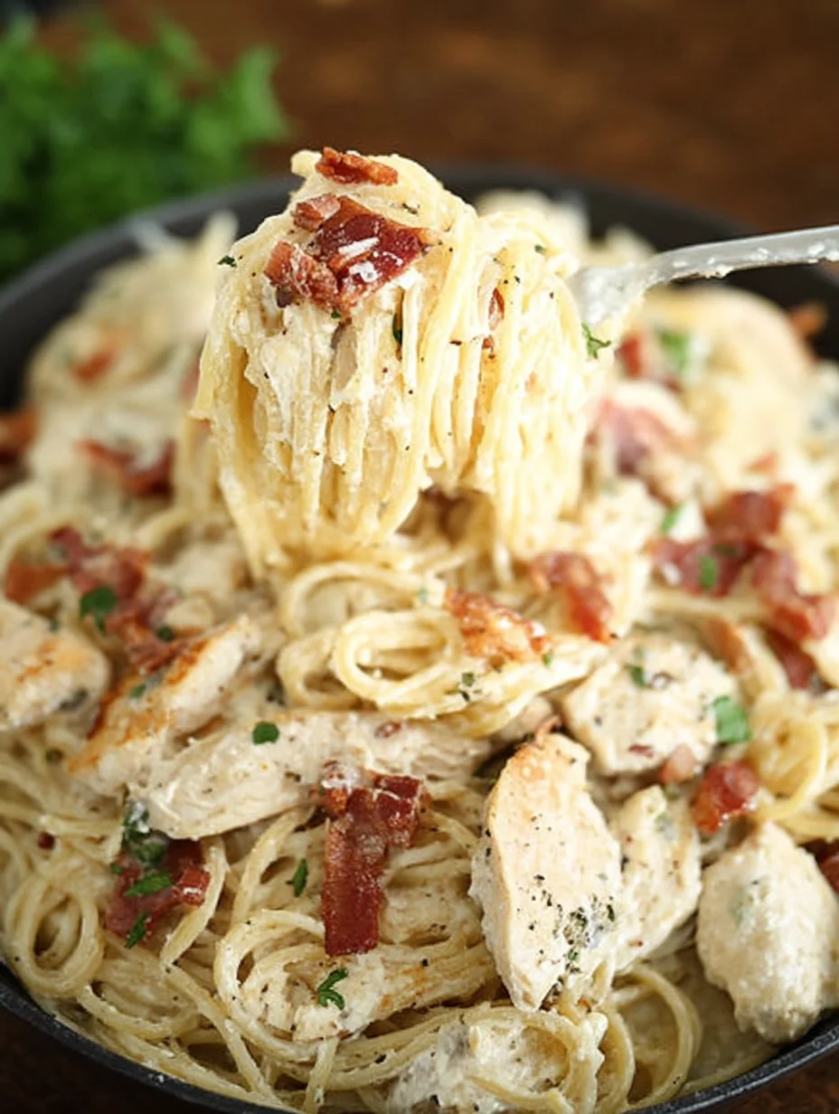 Cream Cheese Bacon Chicken Pasta