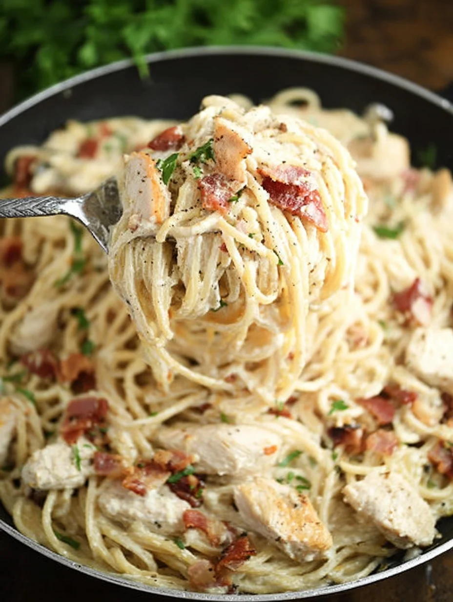 Cream Cheese Bacon Chicken Pasta