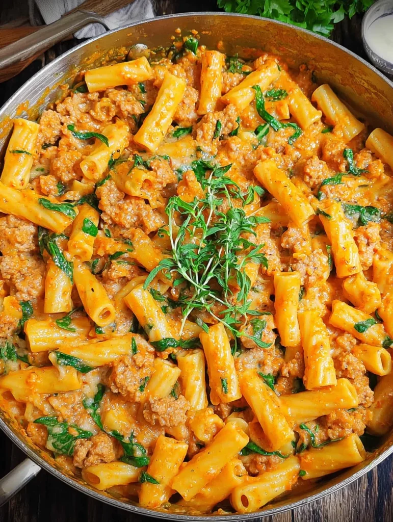 Creamy Sausage Rigatoni