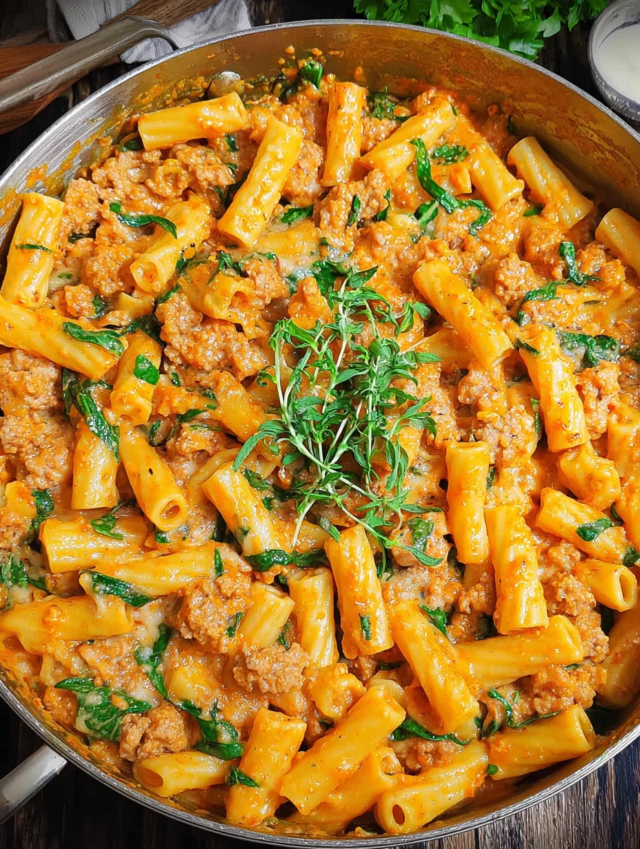 Creamy Sausage Rigatoni