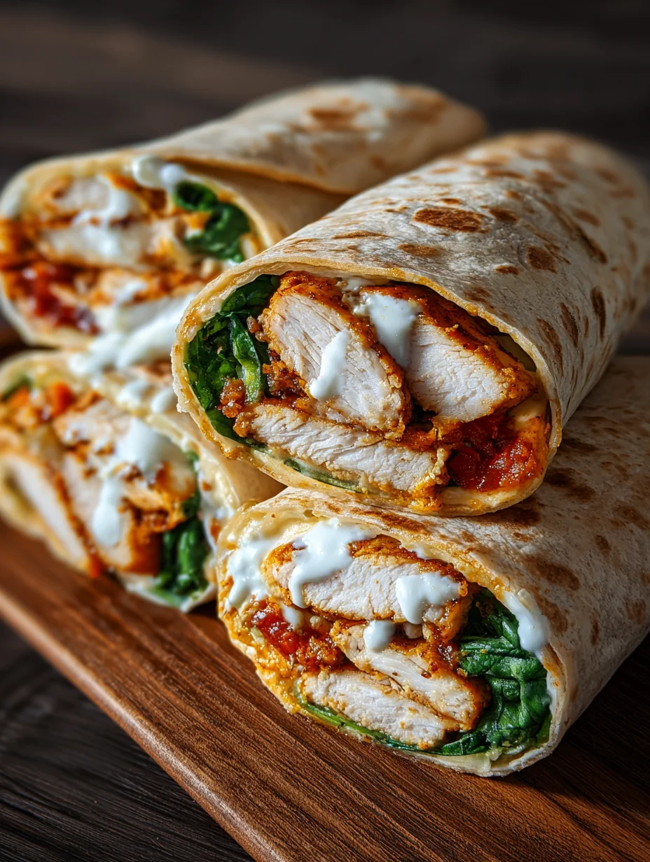 Crispy Air Fryer Chicken & Mozzarella Wraps
