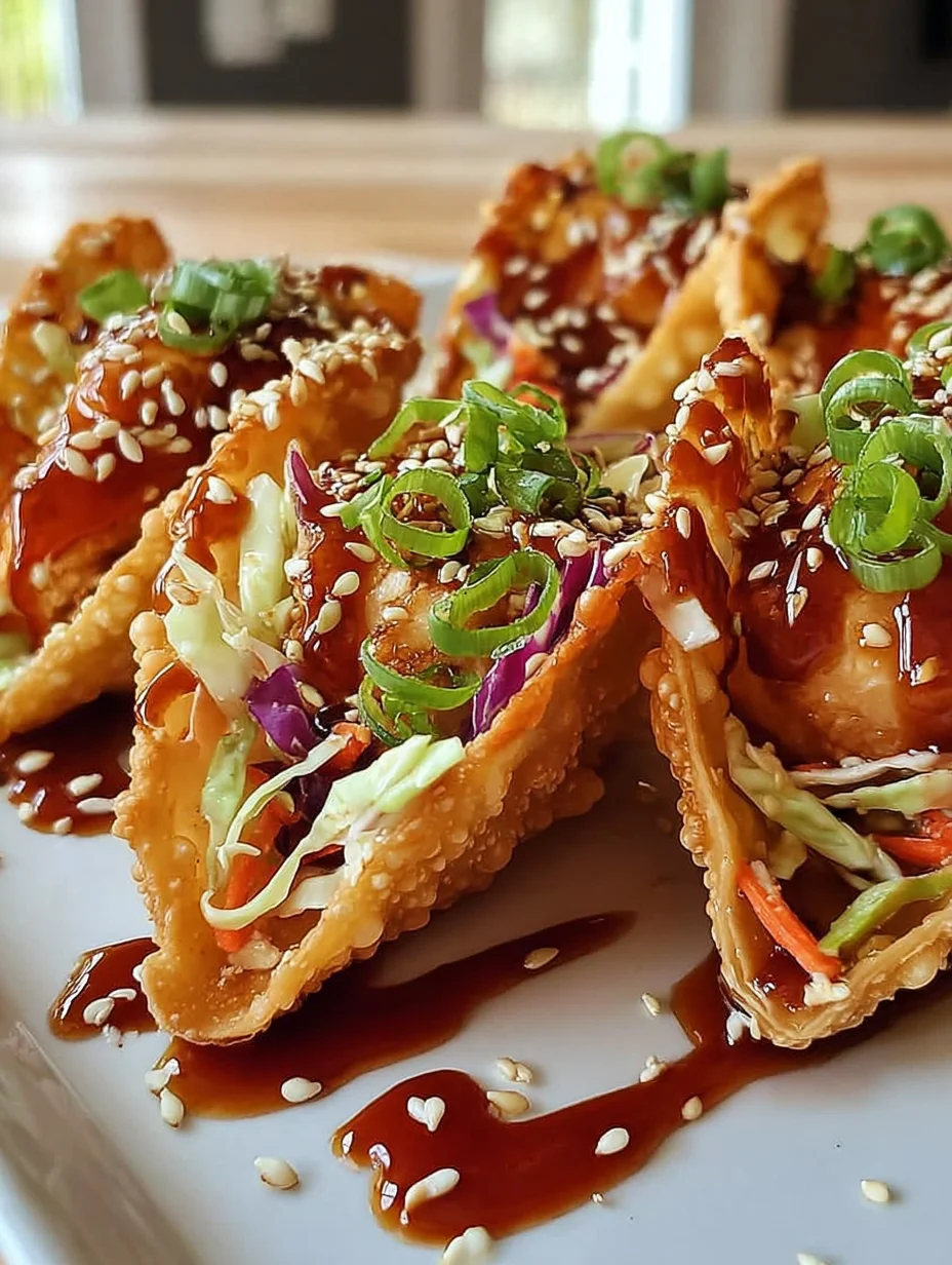 Crispy Chicken Wonton Tacos