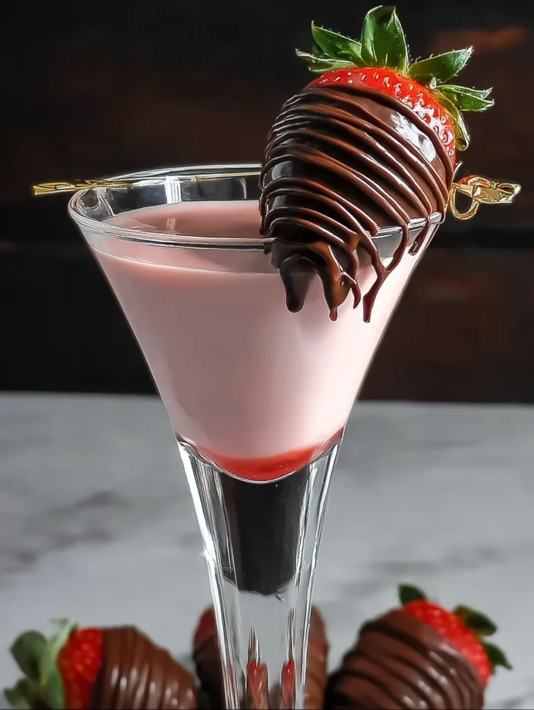 Easy Chocolate Covered Strawberry Martini