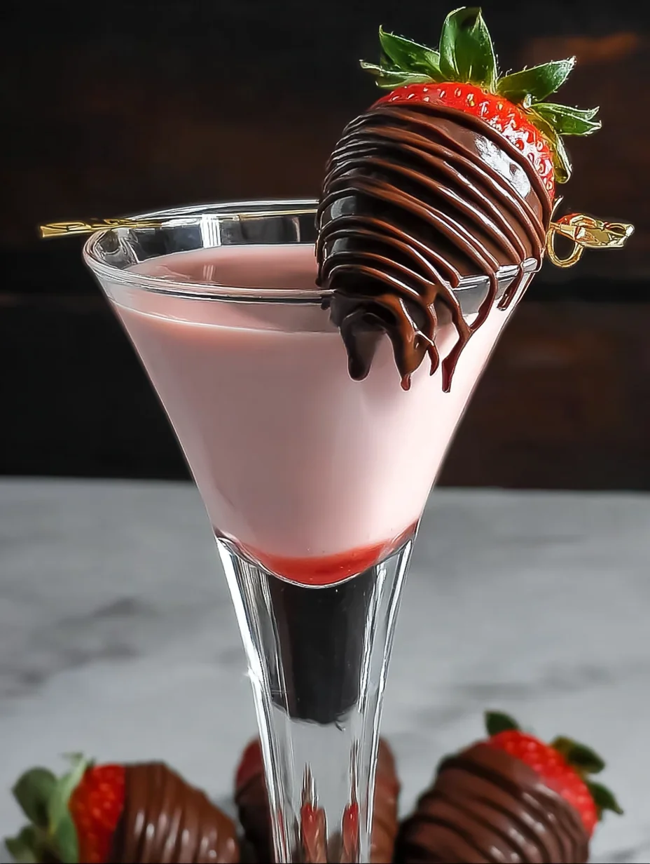 Easy Chocolate Covered Strawberry Martini