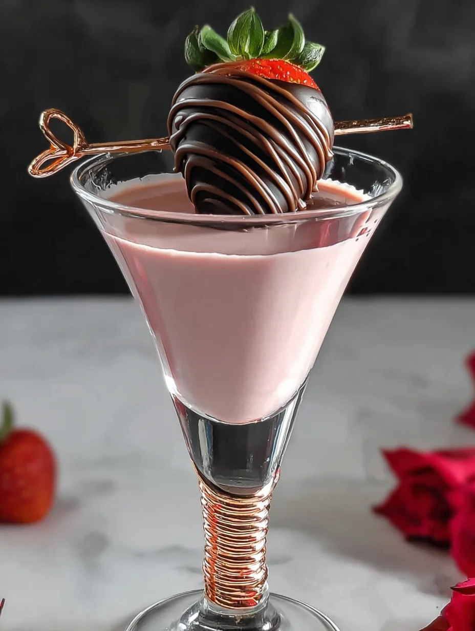 Easy Chocolate Covered Strawberry Martini