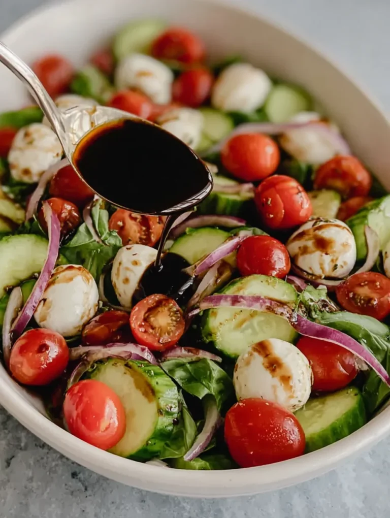 Fresh Cucumber Caprese Salad