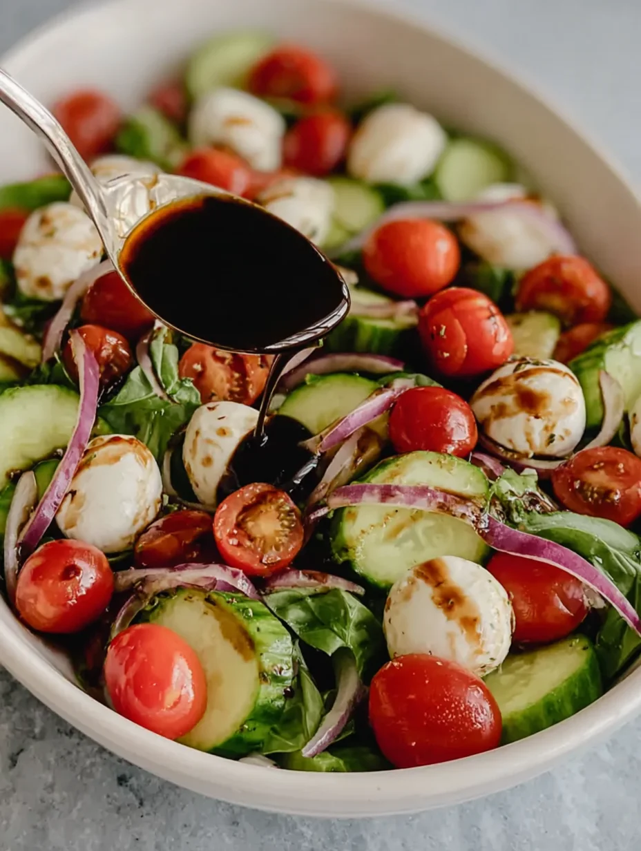 Fresh Cucumber Caprese Salad