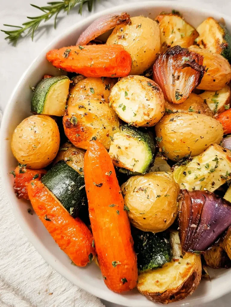 Garlic Herb Roasted Potatoes Carrots and Zucchini