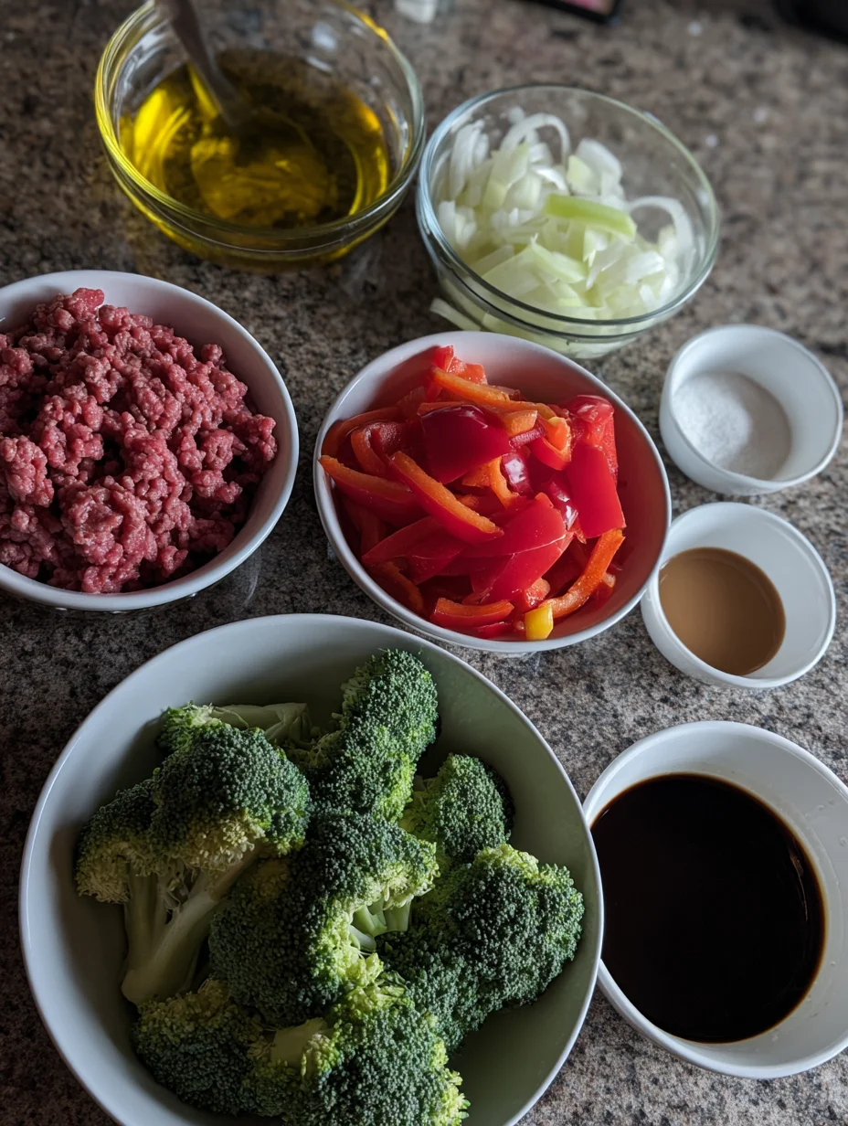 Ground Beef and Broccoli