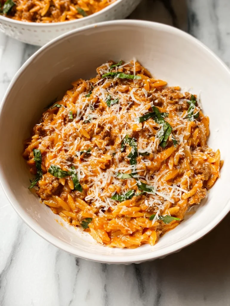 Ground Beef Orzo