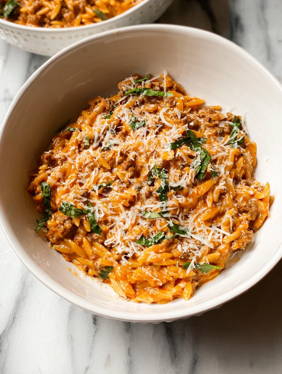 Ground Beef Orzo