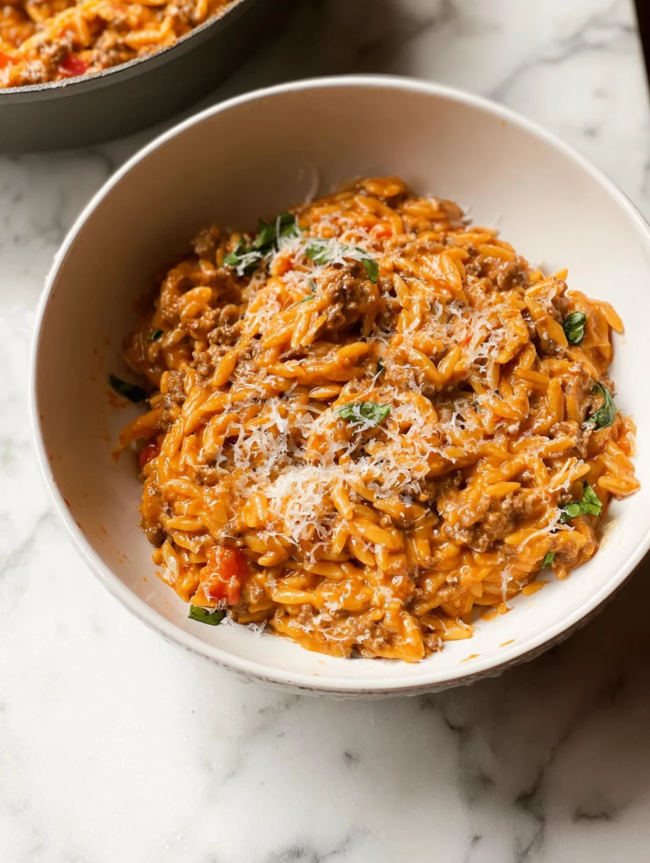 Ground Beef Orzo