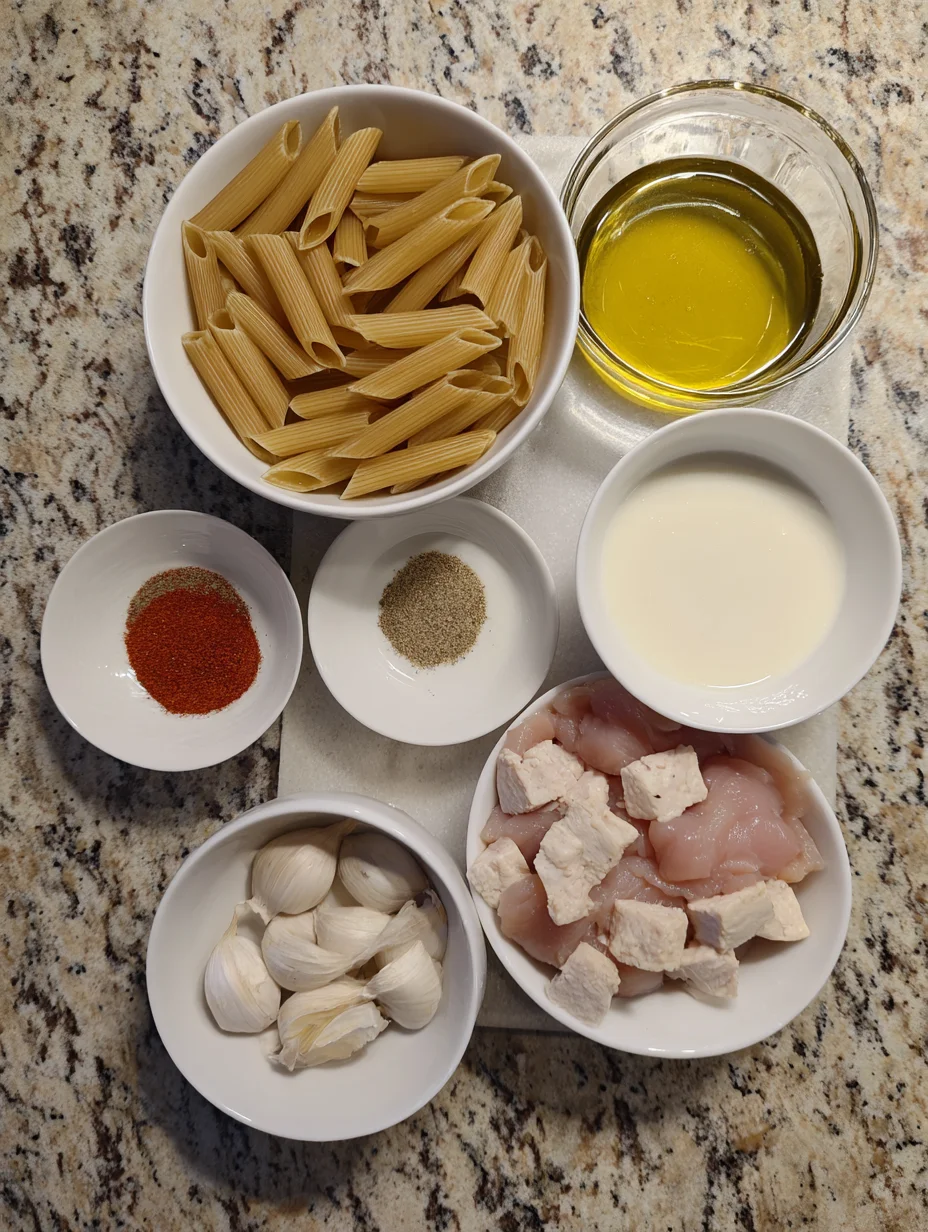 Healthy Garlic Parmesan Chicken Pasta