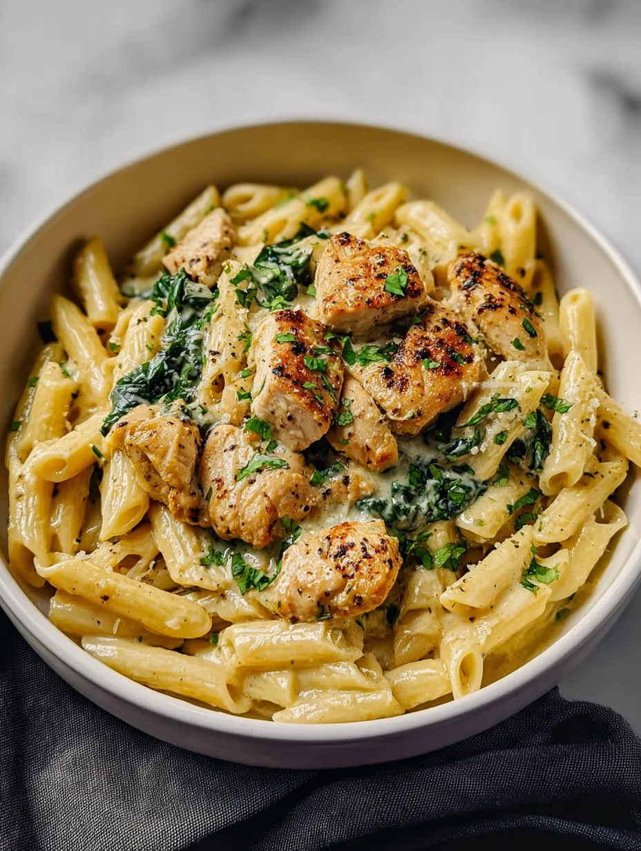 Healthy Garlic Parmesan Chicken Pasta