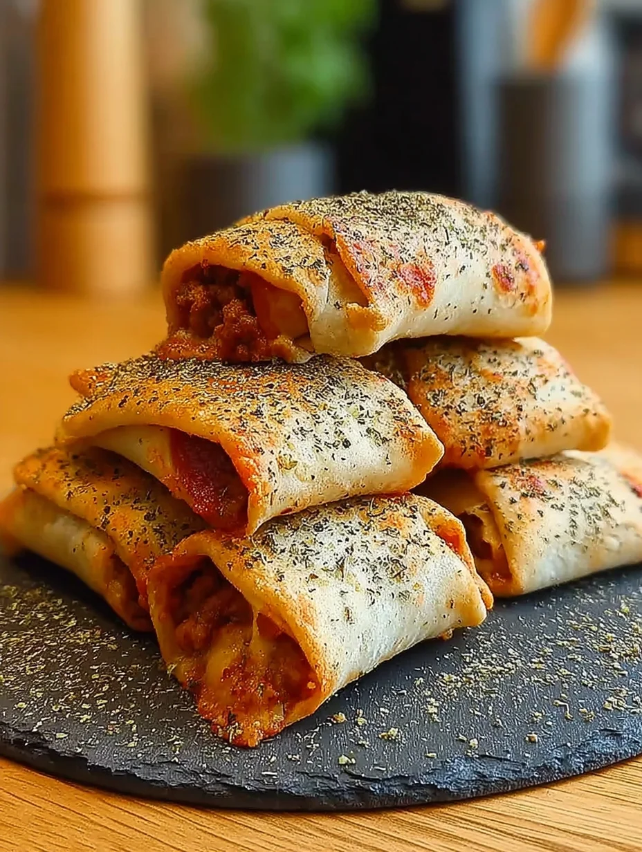 High Protein Pepperoni Pizza Rolls