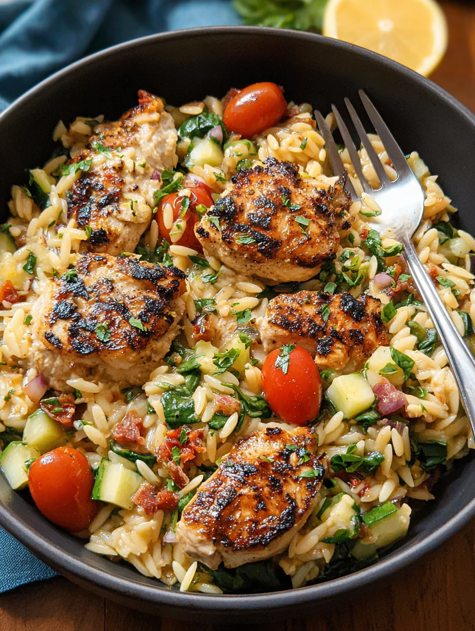 Mediterranean Chicken Orzo