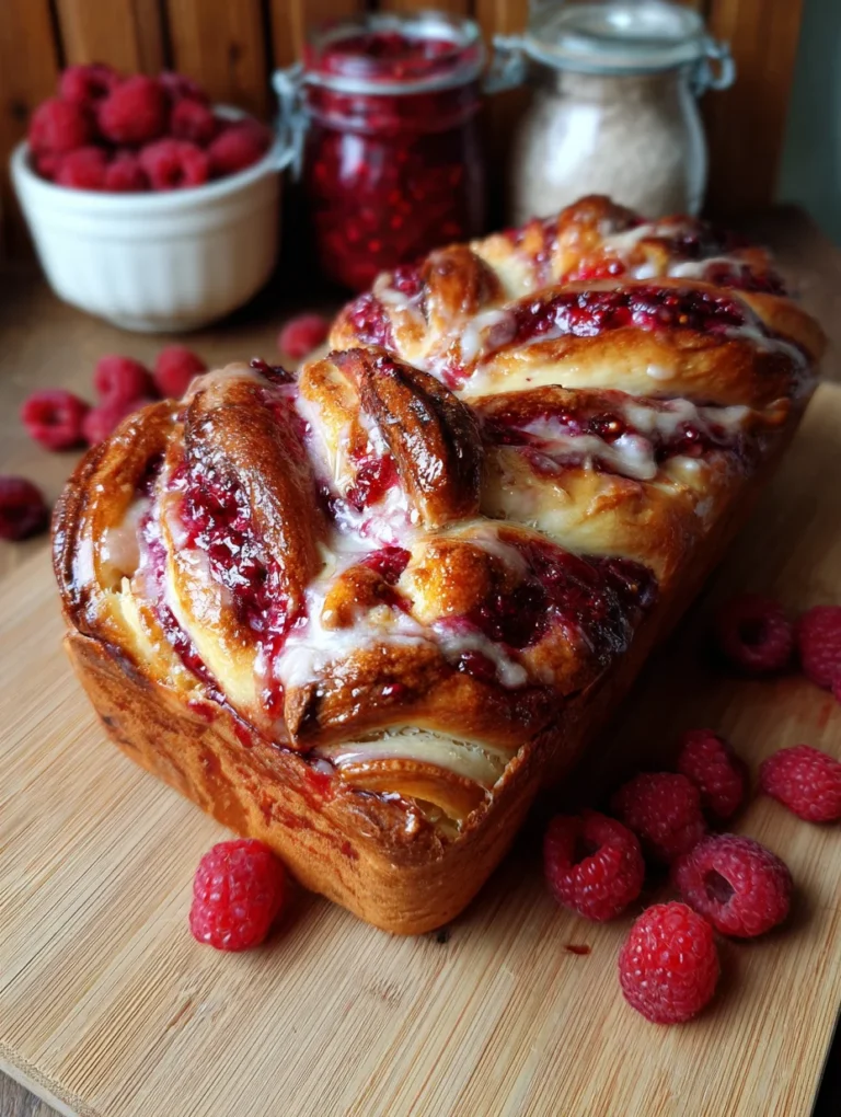 Raspberry Swirl Brioche Loaf