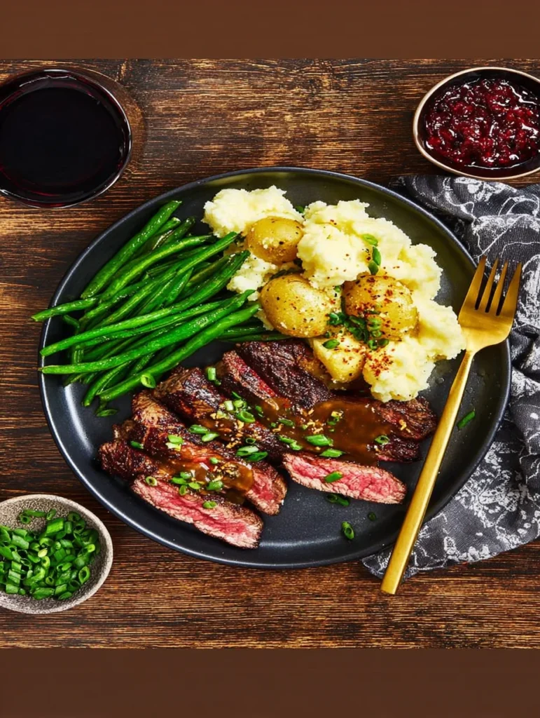 Ribeye and Roasted Garlic Pan Sauce
