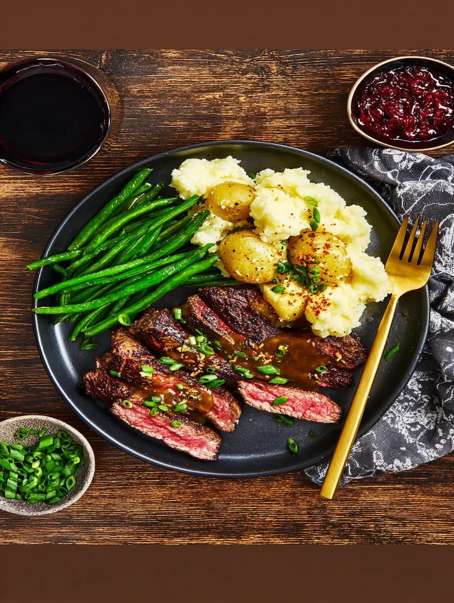 Ribeye and Roasted Garlic Pan Sauce