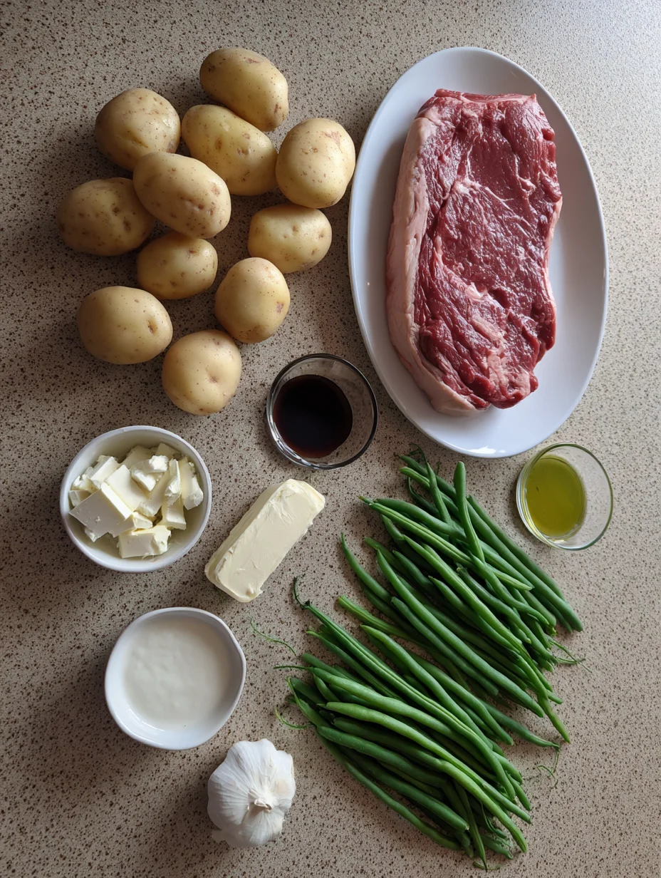 Ribeye and Roasted Garlic Pan Sauce