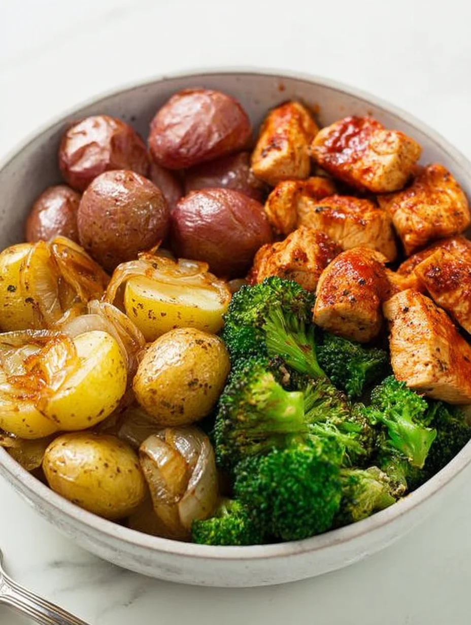 Skinny Chicken and Roasted Potato Bowl