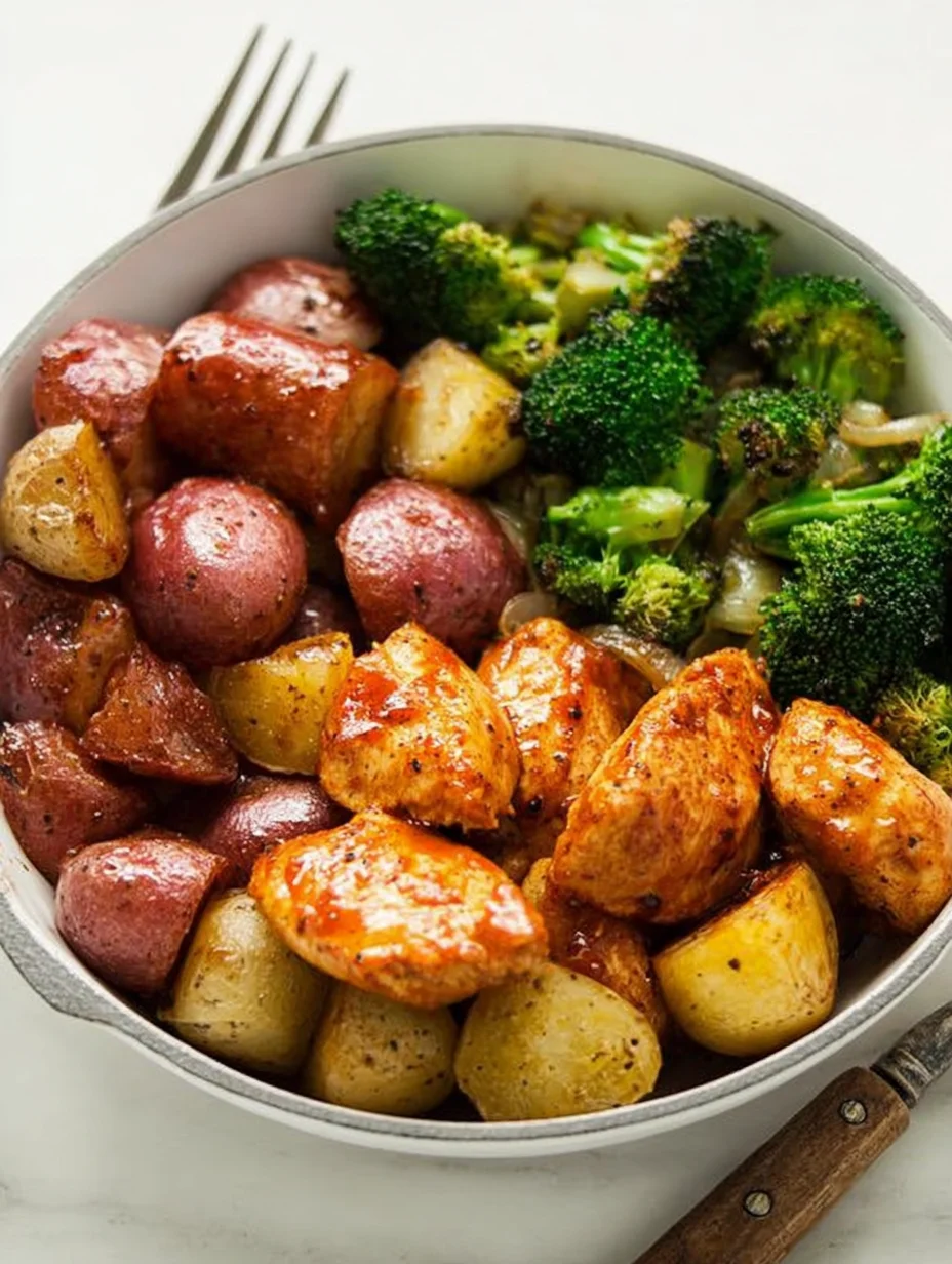 Skinny Chicken and Roasted Potato Bowl