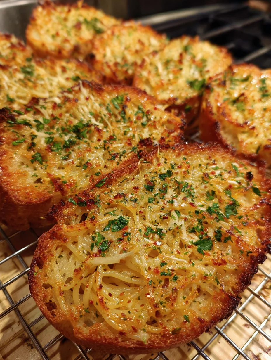 Spaghetti Garlic Bread