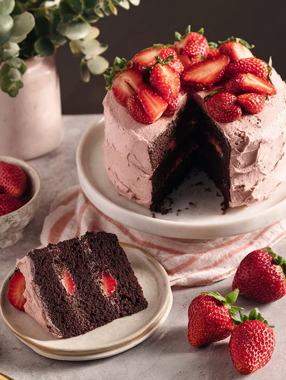 Strawberry Chocolate Cake