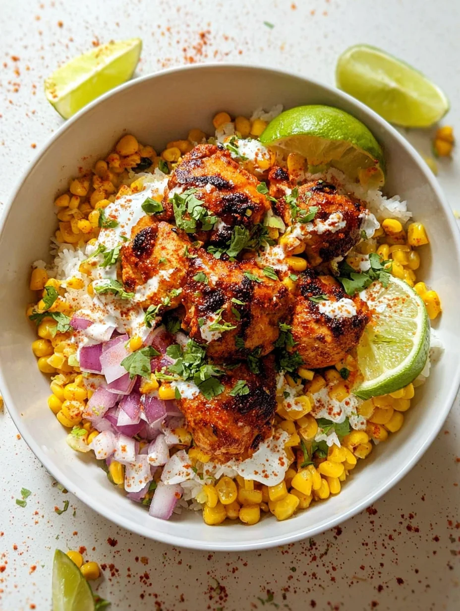 Street Corn Chicken Rice Bowl