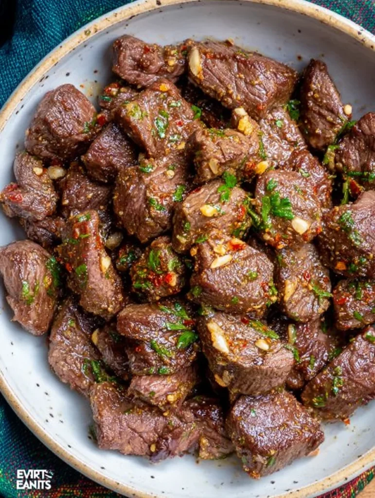 Air Fryer Garlic Butter Steak Bites