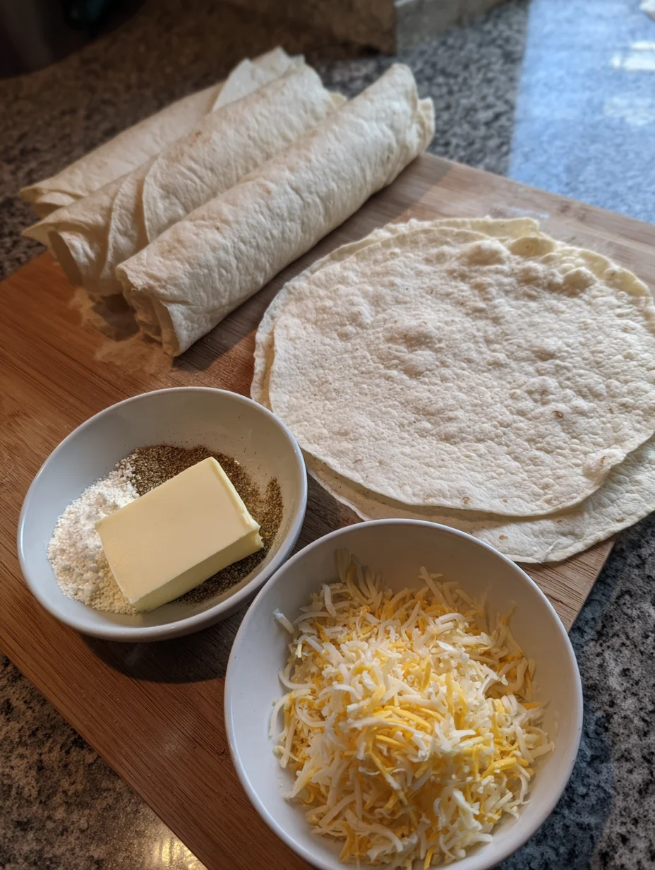 Air Fryer Tortilla Garlic Bread