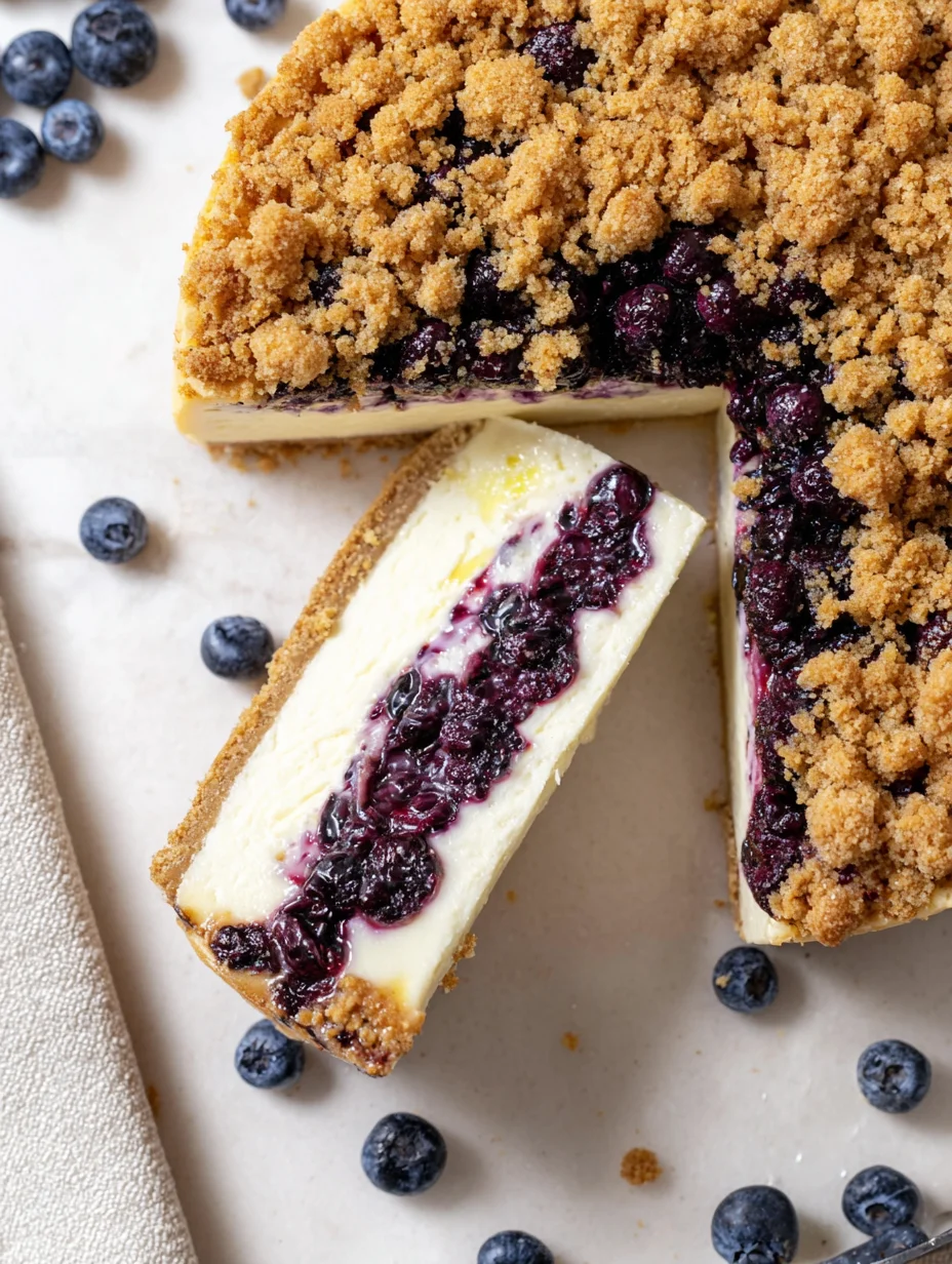 Blueberry Crumble Cheesecake
