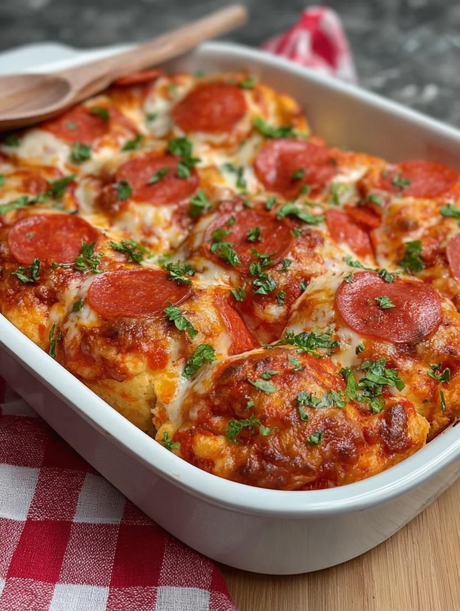 Bubble Up Biscuit Pizza Casserole