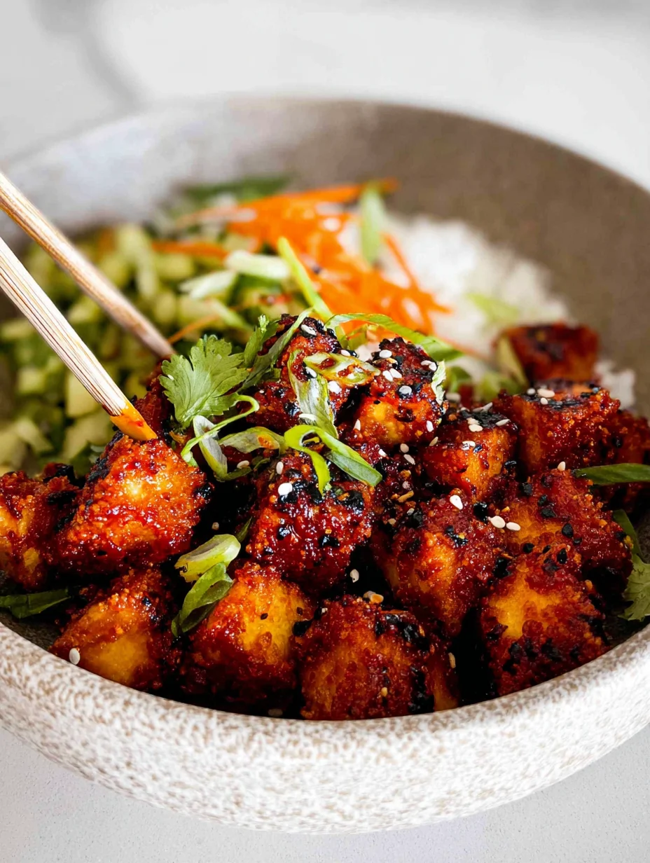 Crispy Gochujang Korean Tofu