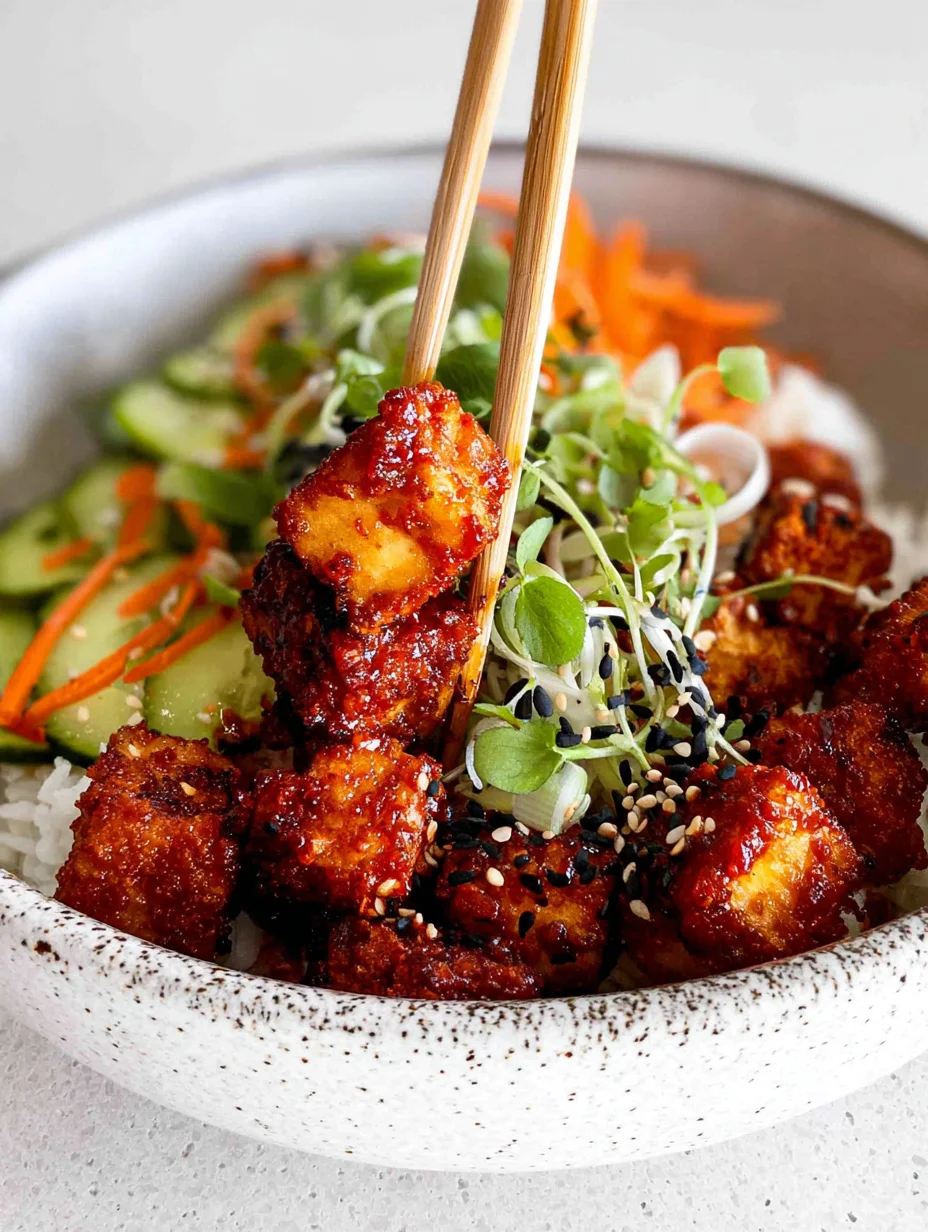 Crispy Gochujang Korean Tofu