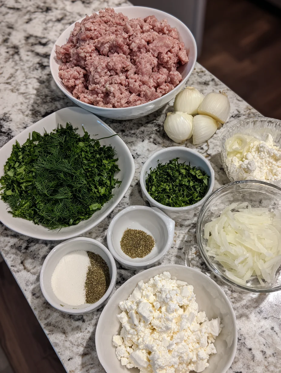 Greek Chicken Meatballs with Lemon Orzo