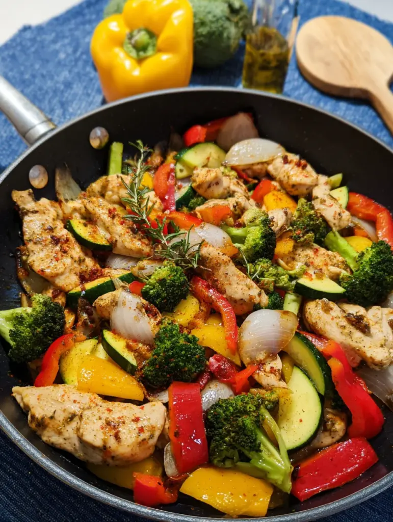 Healthy Chicken and Vegetables Skillet