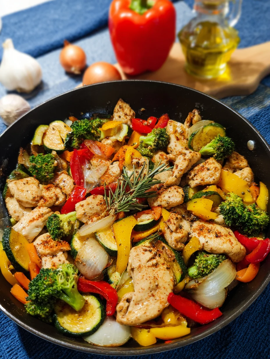 Healthy Chicken and Vegetables Skillet